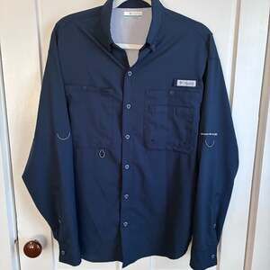 Columbia PFG Men's Tamiami II Long Sleeve Fishing Shirt - Navy
